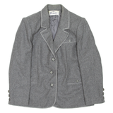 PEREL PARIS Womens Blazer Coat Grey Wool M