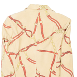HUCKE Womens Blazer Coat Beige Crazy Pattern UK 12