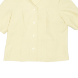 Short Sleeved Womens Blazer Coat Yellow L