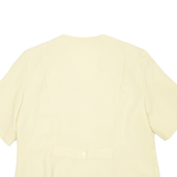 Short Sleeved Womens Blazer Coat Yellow L
