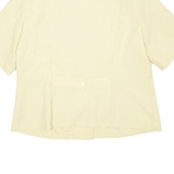 Short Sleeved Womens Blazer Coat Yellow L