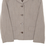 Womens Blazer Coat Grey Striped M