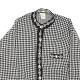 POLO ACTIVEWEAR Womens Overcoat Coat Black Houndstooth M