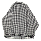 POLO ACTIVEWEAR Womens Overcoat Coat Black Houndstooth M