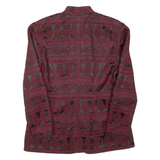 COTE SUD Womens Blazer Coat Red Crazy Pattern M