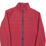 TIMBERLAND Mens Puffer Jacket Red Nylon S