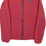 TIMBERLAND Mens Puffer Jacket Red Nylon S