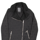 GUESS Womens Jacket Black Geometric UK 6