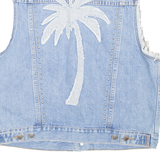 JUICY COUTURE Womens Denim Gilet Blue L