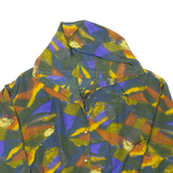 GAMINE Lightweight Mens Jacket Green Hooded Crazy Pattern L