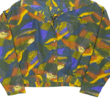 GAMINE Lightweight Mens Jacket Green Hooded Crazy Pattern L