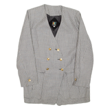 Womens Blazer Coat Black Houndstooth S