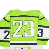 WARRIOR Hockey Mens Jersey Green Long Sleeve USA V-Neck XL