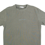 CALVIN KLEIN JEANS Womens T-Shirt Green Crew Neck M