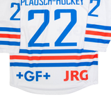 WARRIOR Hockey Mens T-Shirt White Long Sleeve USA V-Neck XL