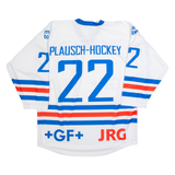 WARRIOR Hockey Mens T-Shirt White Long Sleeve USA V-Neck XL