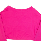 PAPA RUACY Cropped Womens T-Shirt Pink Long Sleeve L