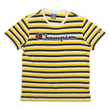 CHAMPION Striped Mens T-Shirt Yellow S