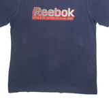 REEBOK Mens T-Shirt Blue L