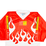 OCHSNER Swiss Ice Hockey Mens Jersey Red 3/4 Sleeve V-Neck S