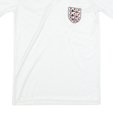 England Mens T-Shirt White Collared M