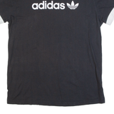 ADIDAS Womens T-Shirt Black UK 6