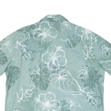ISLAND SHORE Mens Hawaiian Shirt Green Floral XL