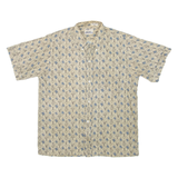 Mens Shirt Beige Crazy Pattern M