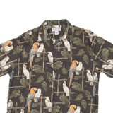 BOCA CLASSICS Mens Hawaiian Shirt Green Floral L