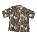 BOCA CLASSICS Mens Hawaiian Shirt Green Floral L