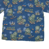 BATIK BAY Mens Hawaiian Shirt Blue Floral XL