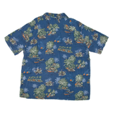 BATIK BAY Mens Hawaiian Shirt Blue Floral XL