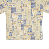 PIERRE CARDIN Mens Shirt Yellow Crazy Pattern L