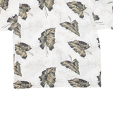 PALM ISLAND Mens Hawaiian Shirt Beige Floral L