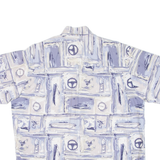 CROSSINGS Mens Shirt Purple Crazy Pattern L