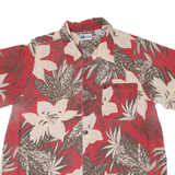 UNTIED Mens Hawaiian Shirt Red Floral XL