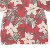 UNTIED Mens Hawaiian Shirt Red Floral XL