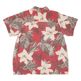 UNTIED Mens Hawaiian Shirt Red Floral XL