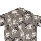 CAMPIA Mens Hawaiian Shirt Grey Floral 2XL