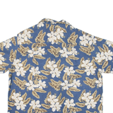 ISLAND REPUBLIC Mens Hawaiian Shirt Blue Floral M