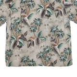 CROFT & BARROW Mens Hawaiian Shirt Grey Floral XL