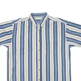 Mens Shirt Blue Striped L