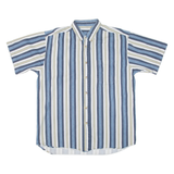 Mens Shirt Blue Striped L