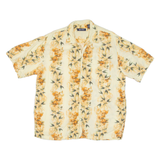 PURITAN Mens Hawaiian Shirt Yellow Floral L
