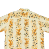 PURITAN Mens Hawaiian Shirt Yellow Floral L