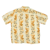 PURITAN Mens Hawaiian Shirt Yellow Floral L