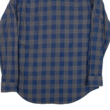 ZARA MAN Slim Fit Mens Shirt Blue Check Long Sleeve L