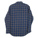 ZARA MAN Slim Fit Mens Shirt Blue Check Long Sleeve L