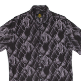 EVOKE Mens Shirt Black Crazy Pattern XL
