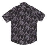 EVOKE Mens Shirt Black Crazy Pattern XL